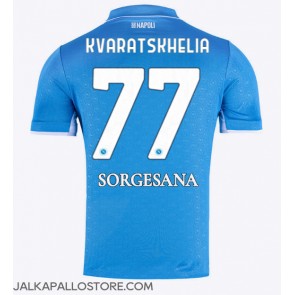 SSC Napoli Khvicha Kvaratskhelia #77 Kotipaita 2024-25 Lyhythihainen